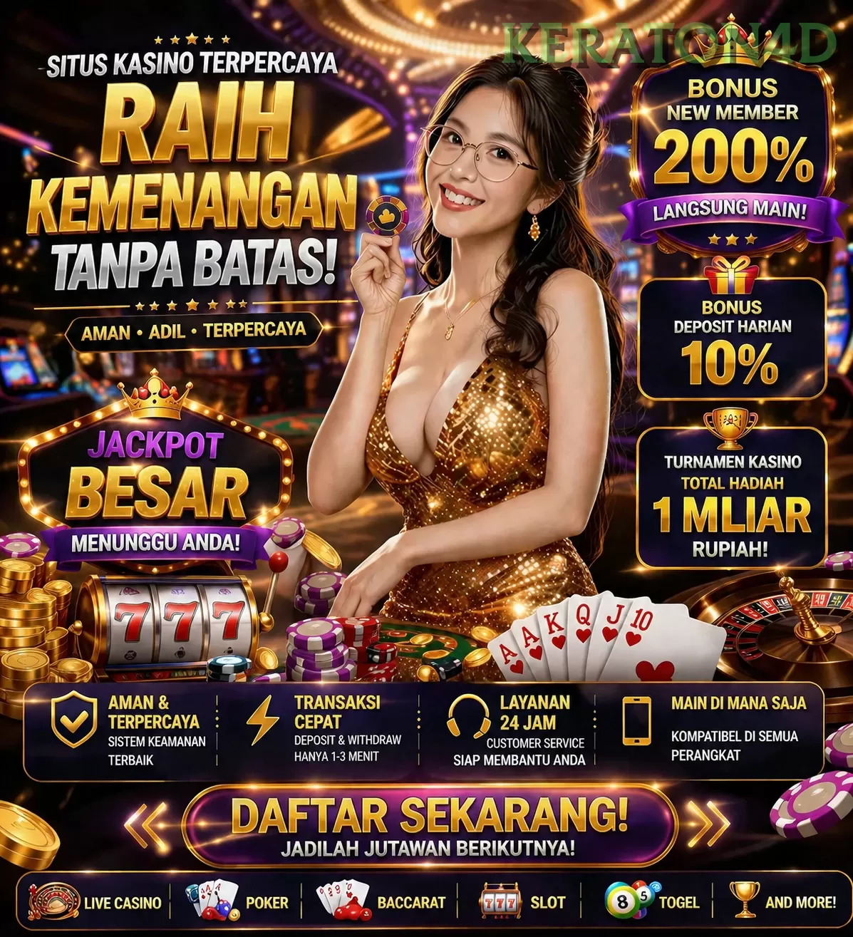 Berbagai Jenis Permainan yang Tersedia di keraton4d